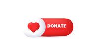 illustration icon 3d donate button heart shape red isolated on white background 14455624 Vector Art at Vecteezy